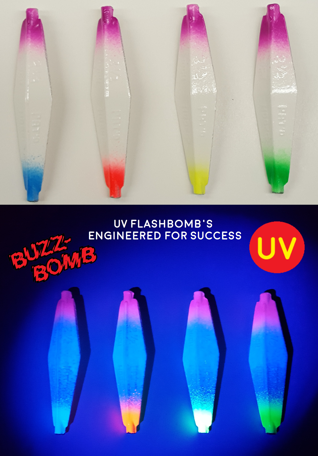 Buzz Bomb UV Flashbomb Green - Buzzbomb Tackle Inc